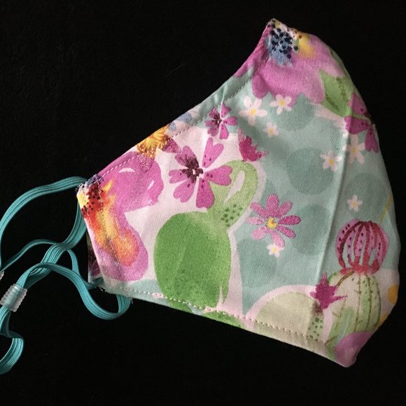 Reusable / Washable Sculpted Mask Cactus Flower #4 - Picture 4 of 11